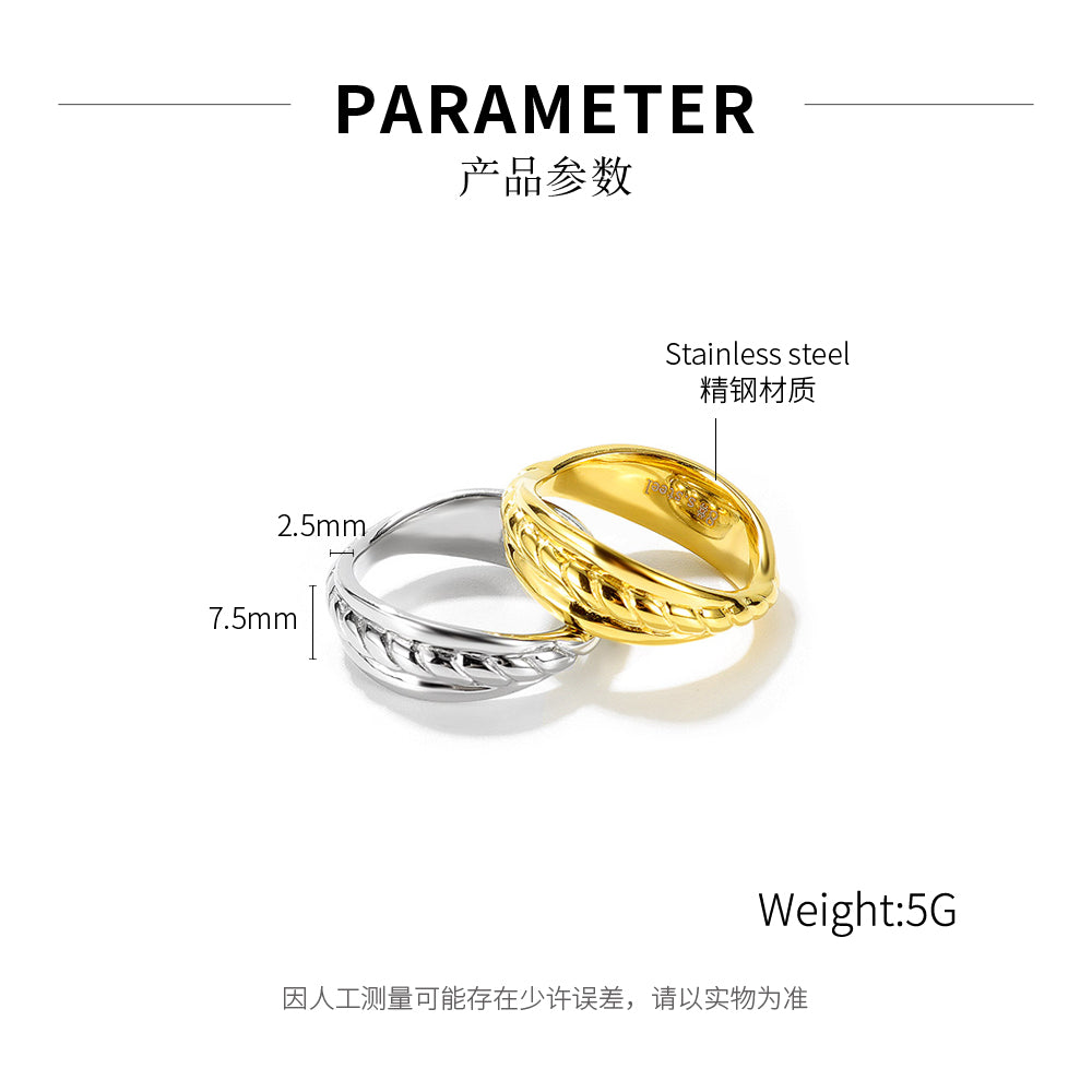 Men's fashion personality simple classic ring fashion men's street hip hop punk titanium steel ring